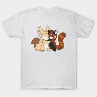 Fennec Fox and Red Panda Hug T-Shirt